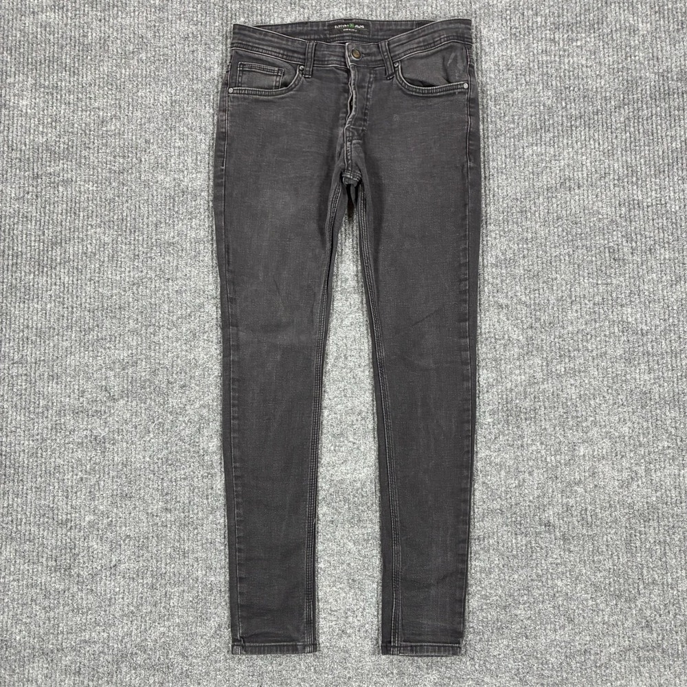 Electra Womens Skinny Jeans Size 30/32 Black Stretch Low Rise Darius 14 7103-01